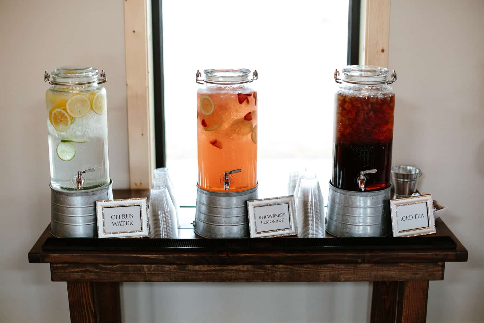 Meadow Barn's Infusion Beverage Station The Meadow Barn at Country