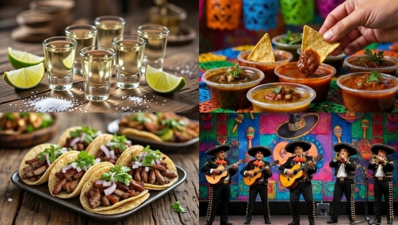 Tequila tastings, fresh salsa samplings, tacos, and live mariachi music at the Tequila and Salsa Slam Cinco de Mayo event at The Meadow Barn